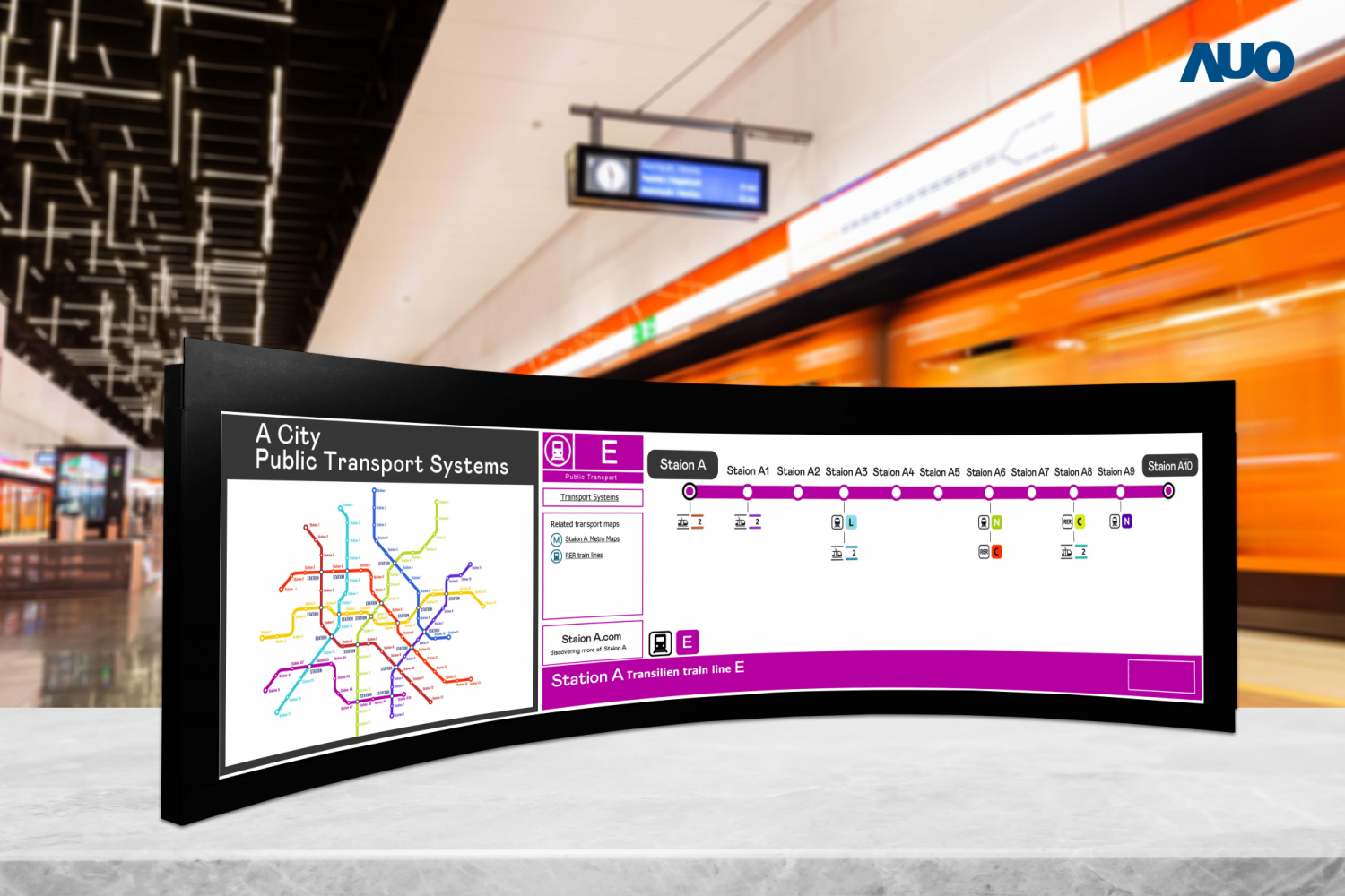 友達(dá)運(yùn)用獨(dú)家TARTAN顯示技術(shù)，開發(fā)出全球最大58.6吋R1000曲面長(zhǎng)條屏顯示器，在交通與移動(dòng)領(lǐng)域的廣泛應(yīng)用，為使用者提供清晰、完整的資訊內(nèi)容，進(jìn)而提升服務(wù)滿意度